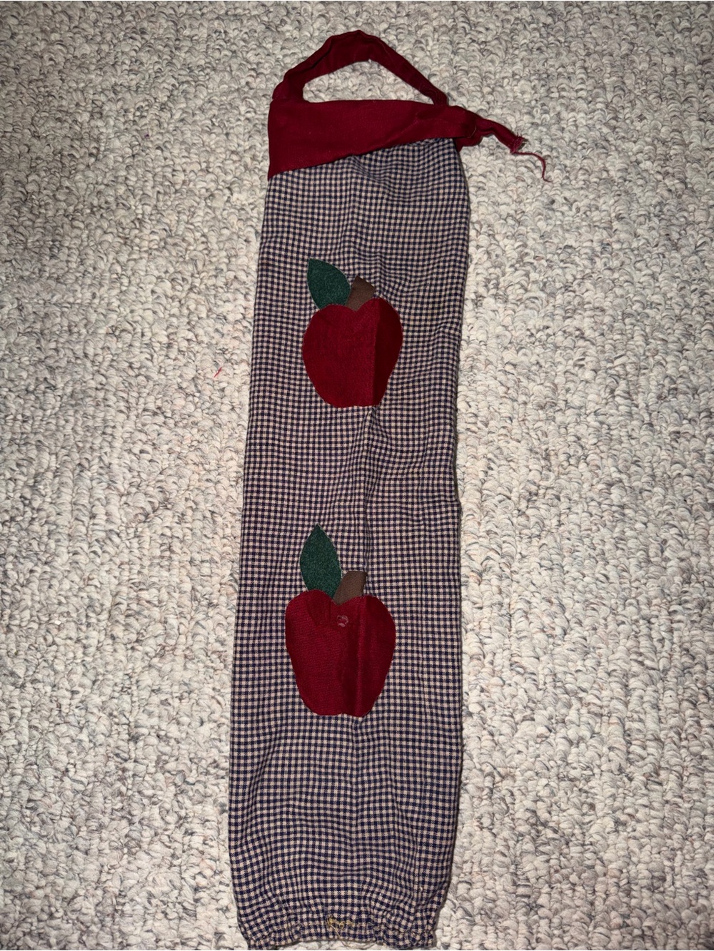 Vintage Apple plastic bag holder